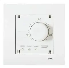 Viko Karre Beyaz Analog Termostat  Çerceve Dahil