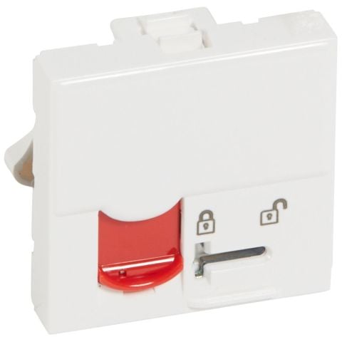 Legrand  LCS² Sistem Armada RJ45 Cat5e priz-UTP kontrollü erişim, Kırmızı kapaklı beyaz LEG-076597