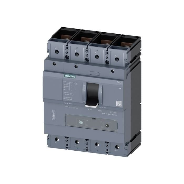 Siemens Sentron Serisi Kompakt Tip Termik Manyetik Güç Şalteri; 3Va14; 55Ka; Termik Ayarli; Manyetik Ayarli; 350-500A; 4 Kutuplu 3VA1450-5EF42-0AA0