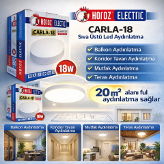 Horoz 016-058-0018 Carla-18 18W Yuvarlak 3000K