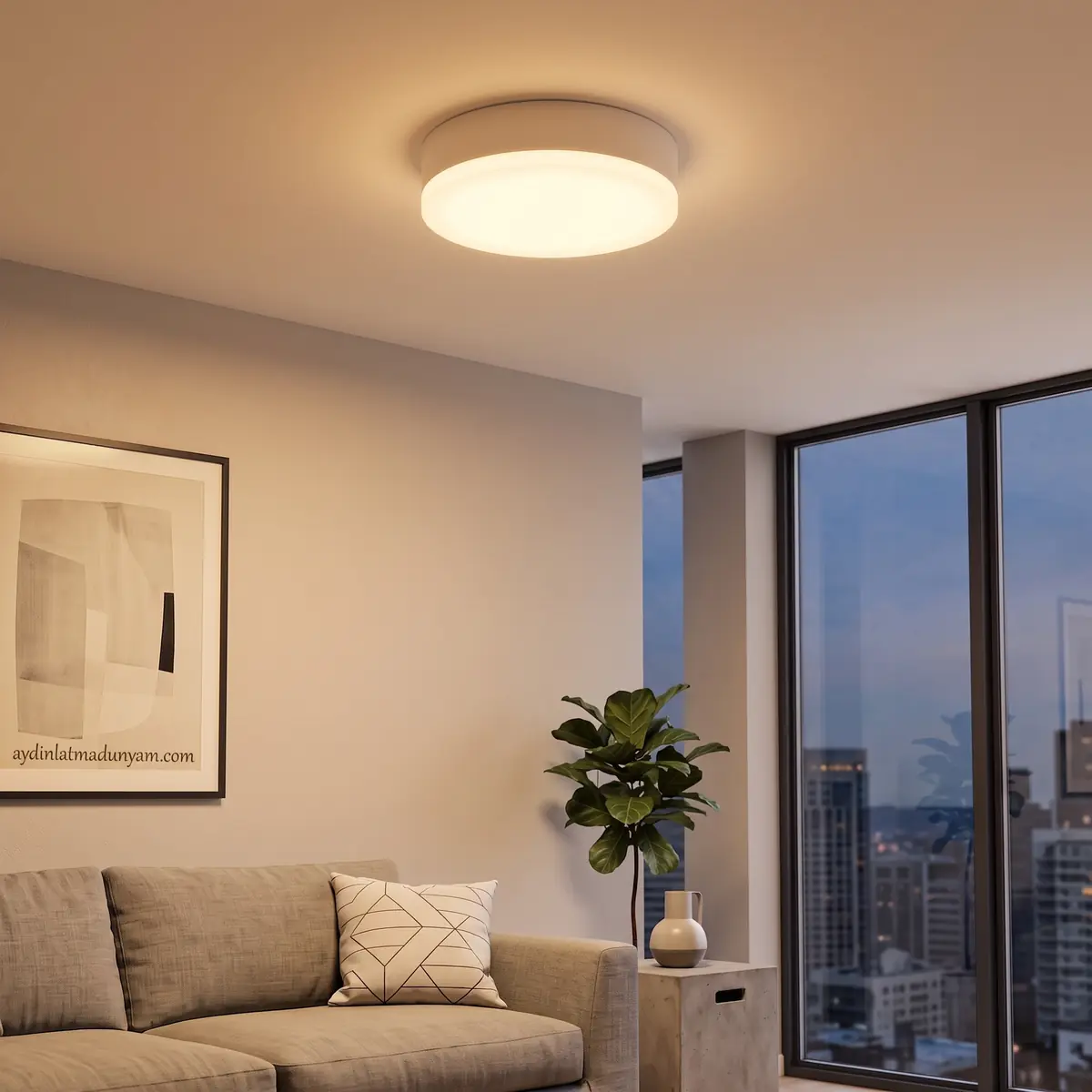 Horoz 18w Sıva Üstü Led Panel Yuvarlak Günışığı 3000K Carla-18