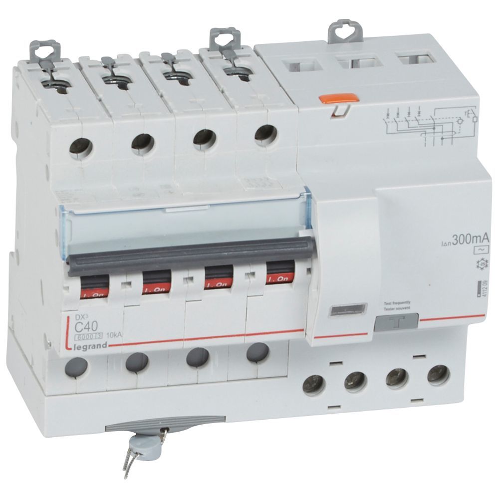 Legrand  DX³ RCBO 40A 4P AC tipi 300mA  LEG-411209