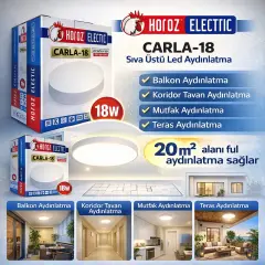 Horoz 016-058-0018 Carla-18 18W Yuvarlak 7000K