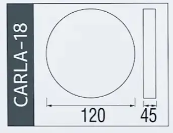 Horoz 18w Sıva Üstü Led Panel Yuvarlak Beyaz 7000K Carla-18