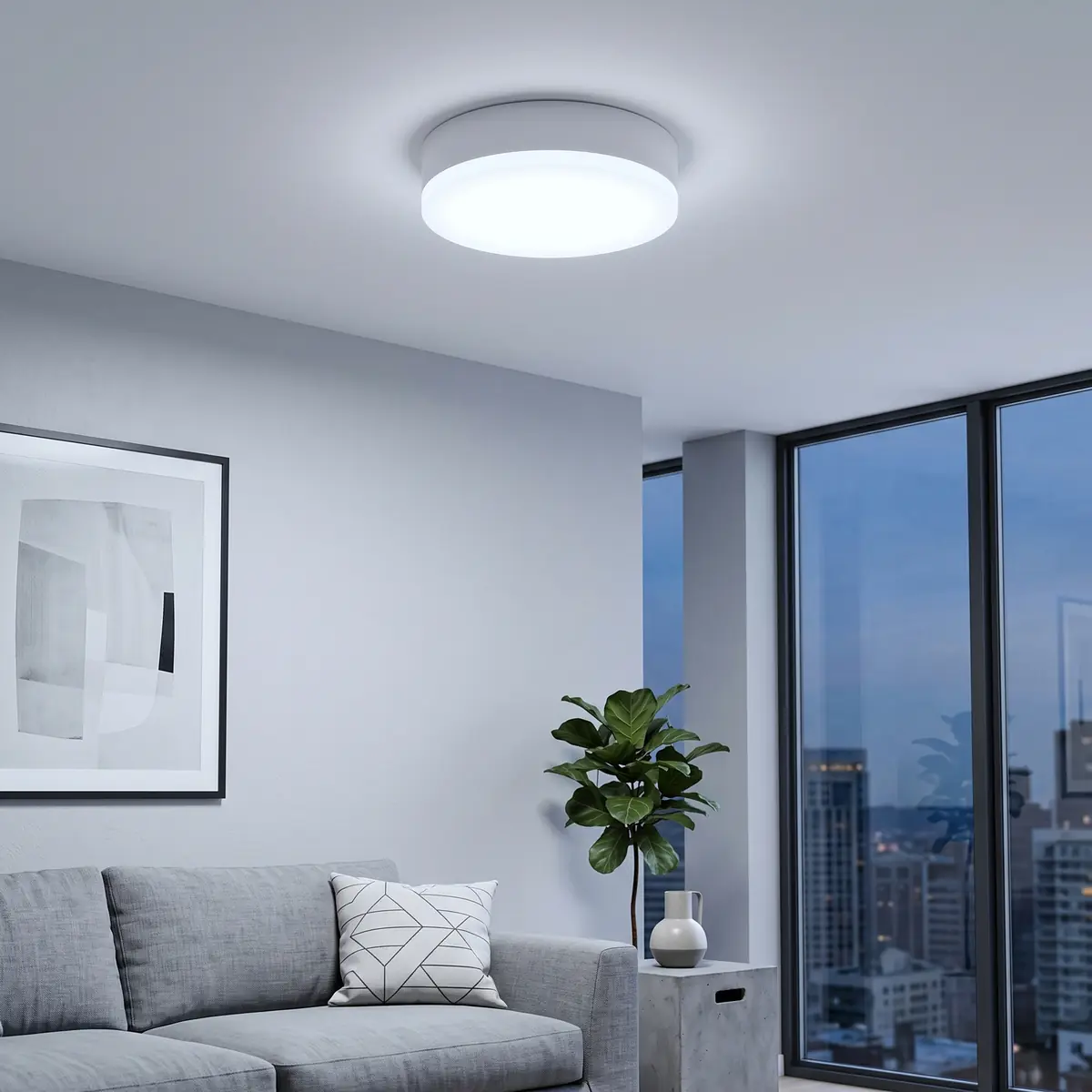 Horoz 18w Sıva Üstü Led Panel Yuvarlak Beyaz 7000K Carla-18