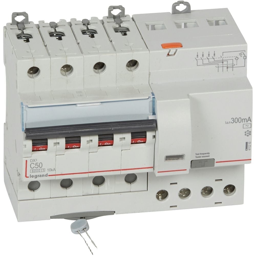 Legrand  DX³ RCBO 50A 4P AC tipi 300mA  LEG-411210