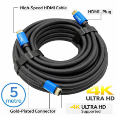 HDMI Kablo 4K 5 Mt Siyah Renk