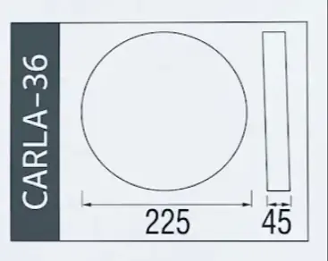 Horoz 36w Sıva Üstü Led Panel Yuvarlak Günışığı 3000K Carla-36