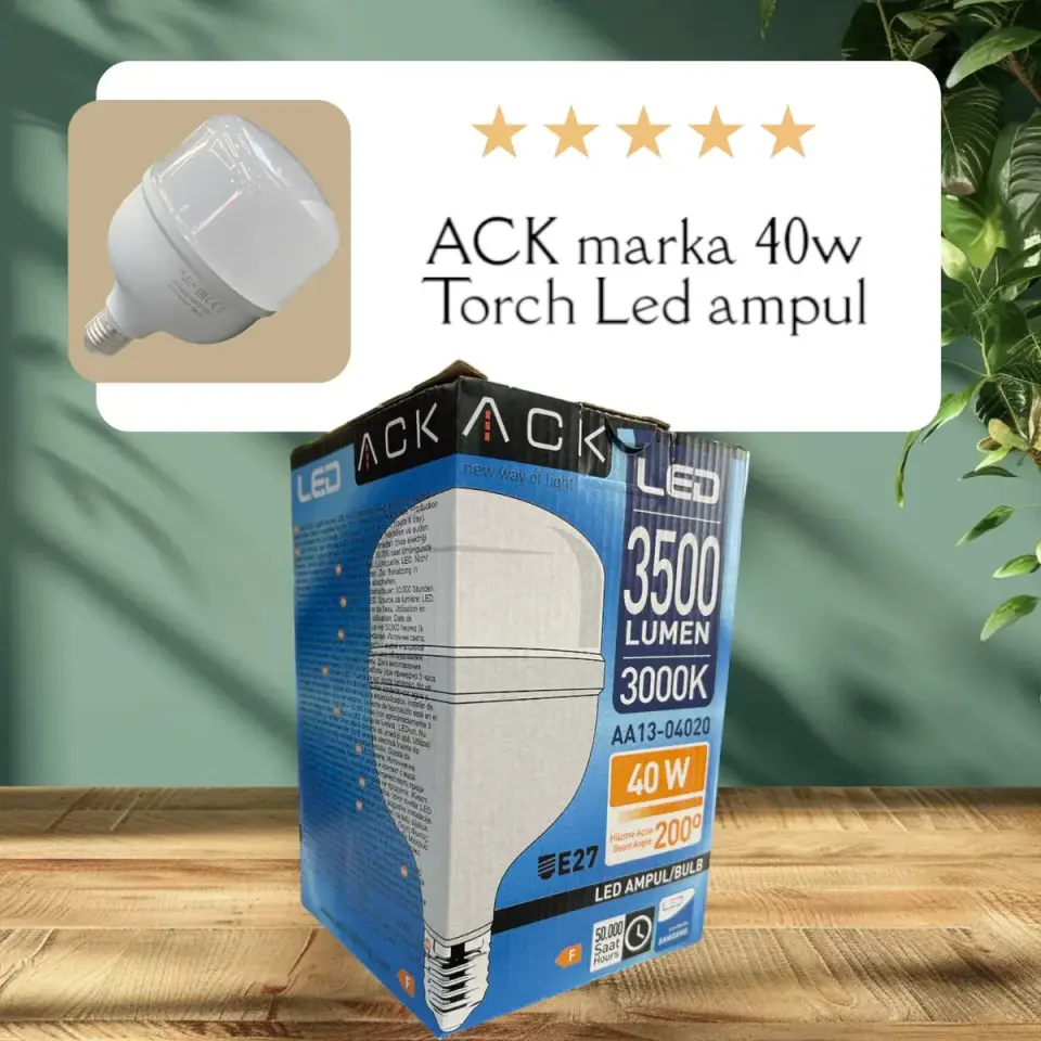 ACK 40W 220-240V E27 3000K T120 Led Ampul AA13-04020