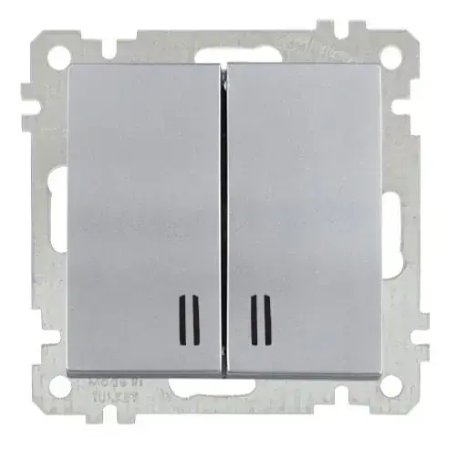 Mutlusan Işıklı Komütatör Klipsli İnox - 2100 426 0182