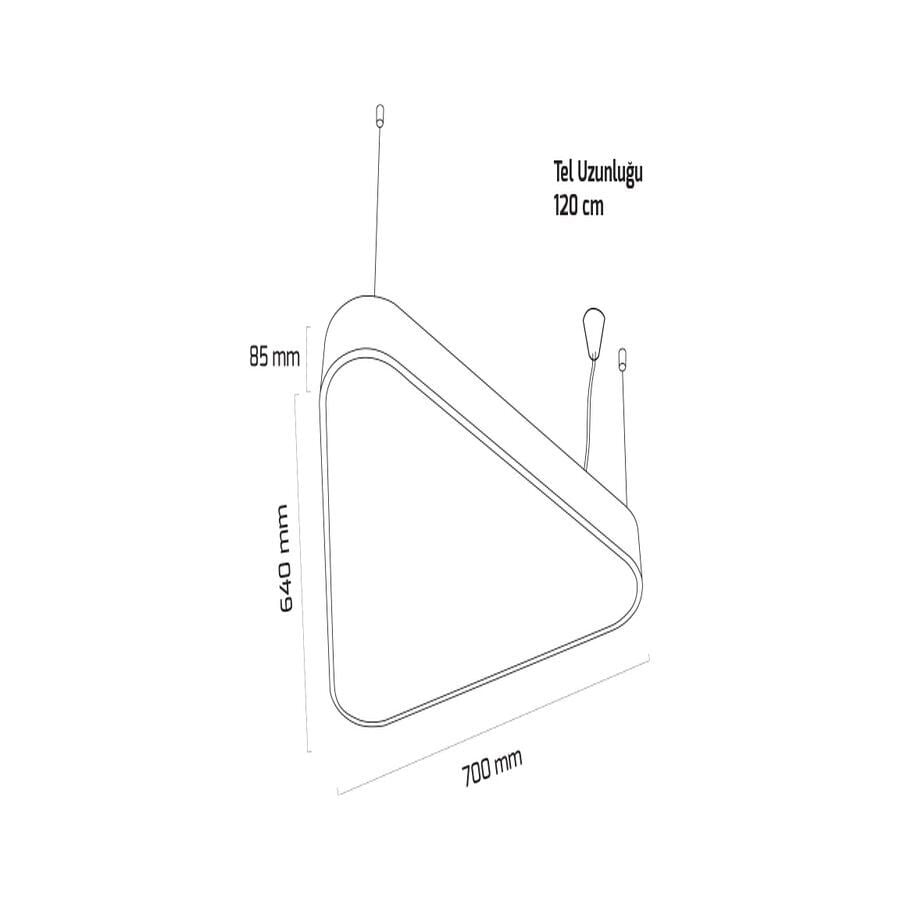 Goya Gy 8117-60 Cm Siyah Kasa 80W 4000K Linear Armatür