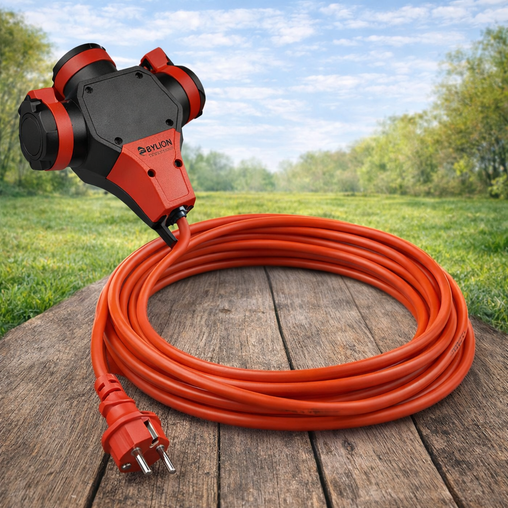 BYLION 3Whs-10315-F Ip44 F Type (Schuko) 3X1,5 10M Turuncu Kablo