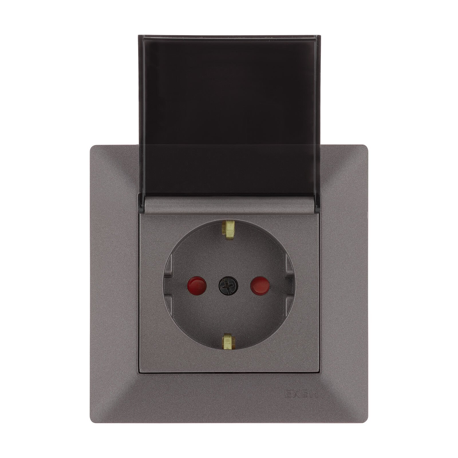 Exen Odak Mocha Kapakli Çocuk Korumali Toprakli Priz Komple Takim