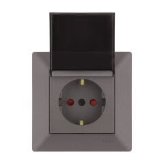 Exen Odak Mocha Kapakli Çocuk Korumali Toprakli Priz Komple Takim