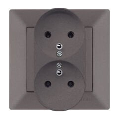 Exen Odak Mocha Ikili Çocuk Korumali Ups Toprakli Priz (Tekli Çerçeve) Komple Takim