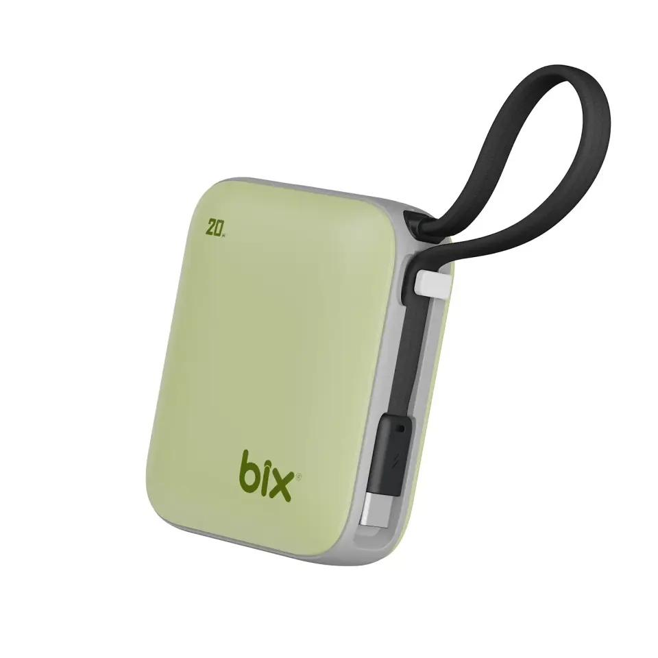 Bix PB119 10000mAh PD 20W Hizli Sarj Cihazi Dijital Göstergeli Mini Powerbank - Yesil