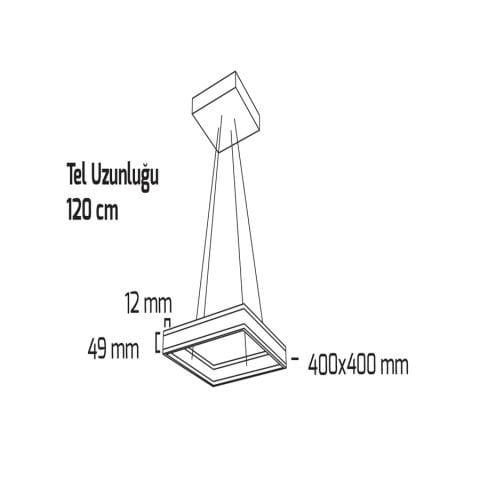 Goya Gy 8213-40 Cm Ral 7016 38W 4000K Linear Armatür
