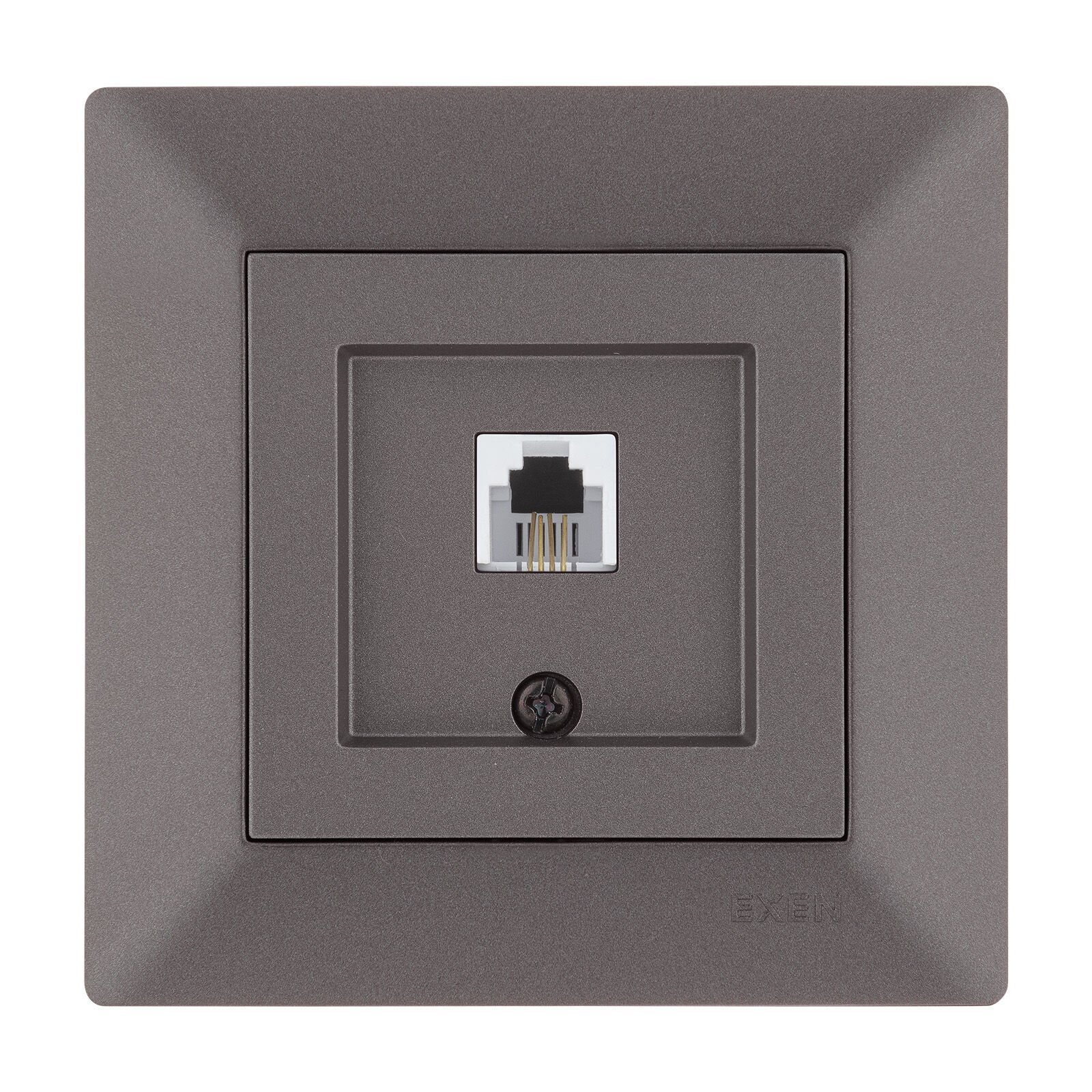 Exen Odak Mocha Nümeris Telefon Prizi (Rj11 Kablolu) Komple Takim