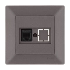 Exen Odak Mocha Nümeris Telefon Prizi (Cat3 Kablosuz) Komple Takim