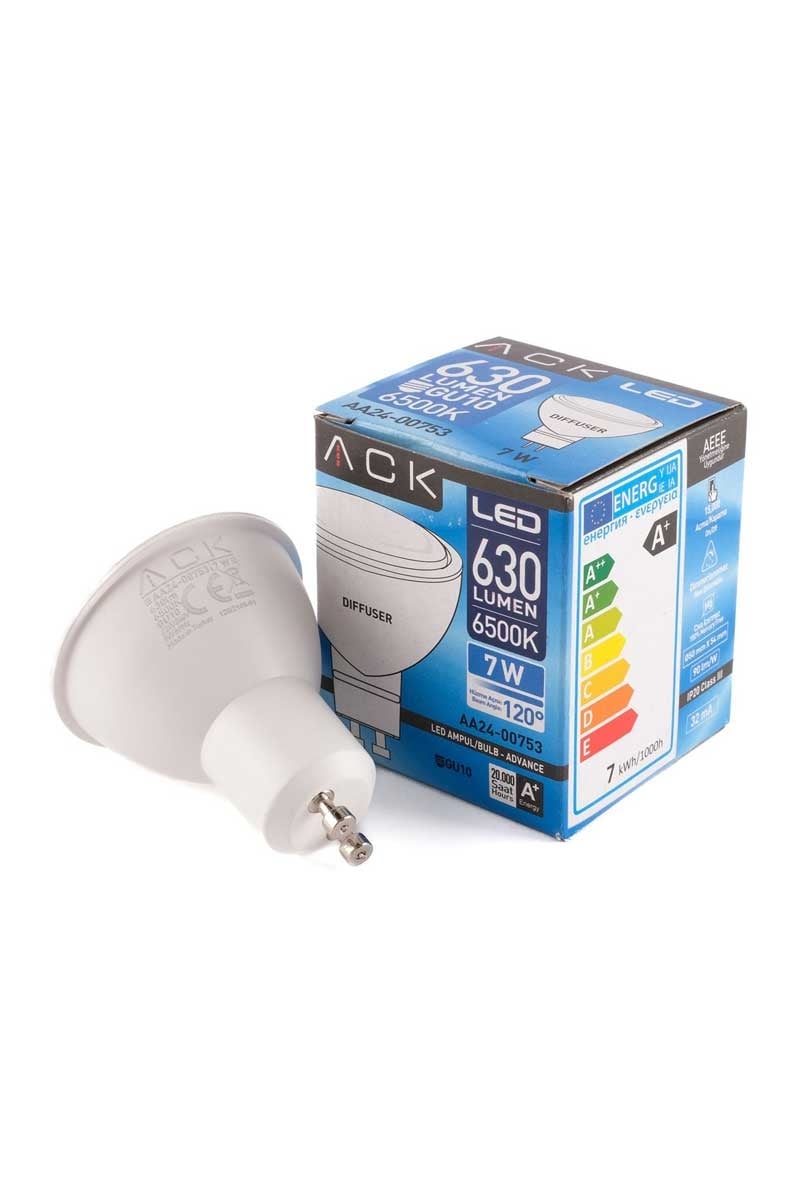 ACK 7W 220-240V Gu10 6500K Smd Difüzörlü Led Ampul AA24-00753 en uygun fiyatlı satıcı