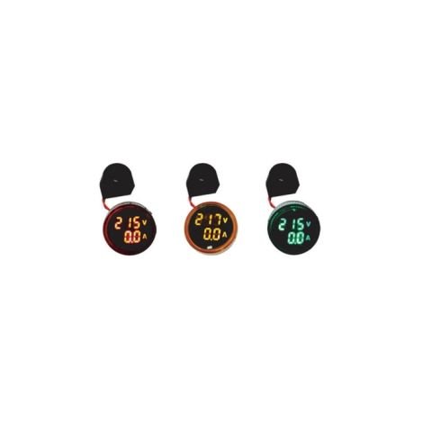 Cetsan 22 mm Ampermetre Yeşil AD22-22G VAM