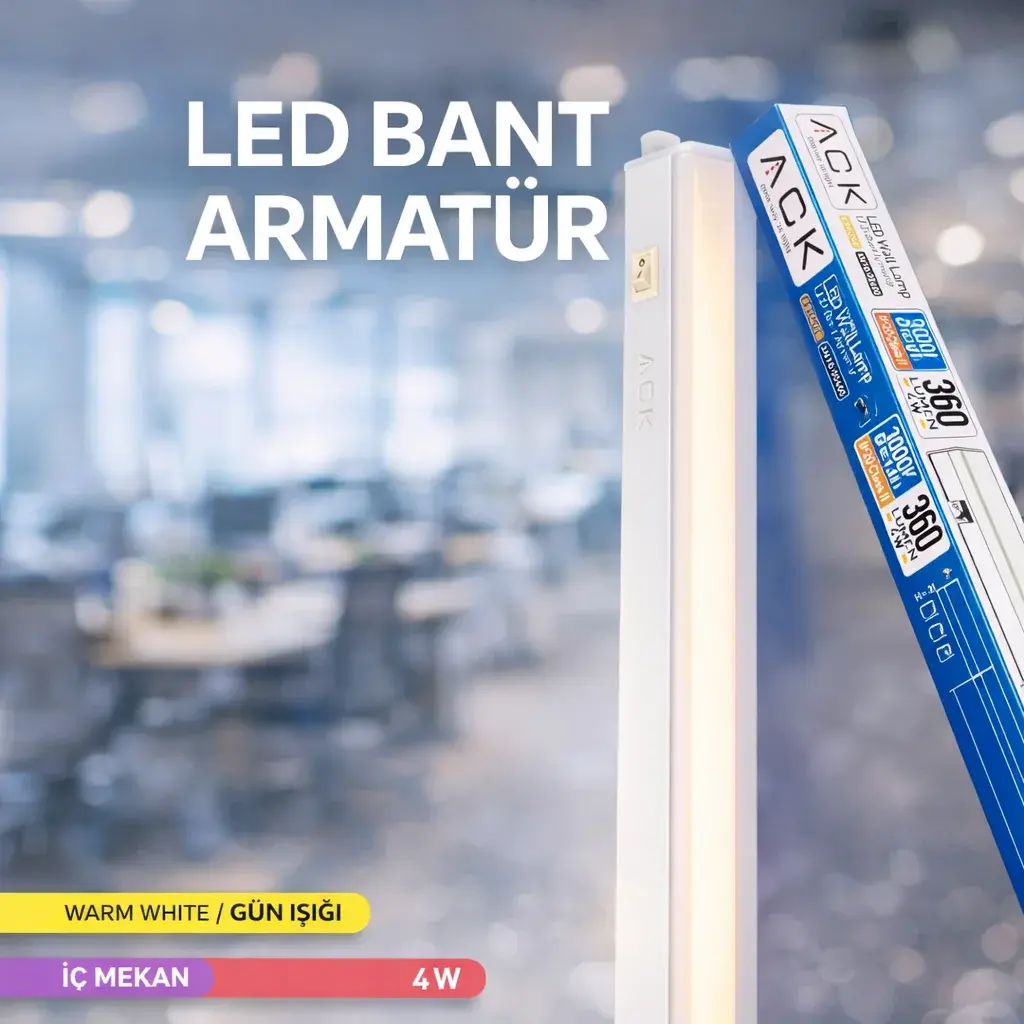 ACK 4W Merkür 3000K Led Bant Armatür AN10-00400