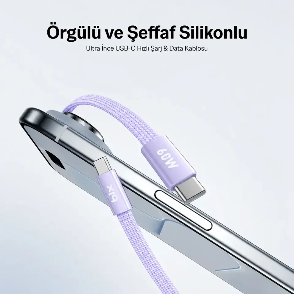 Bix Tsc2Cc Type-C To Type-C 60 W.Sarj Kablosu