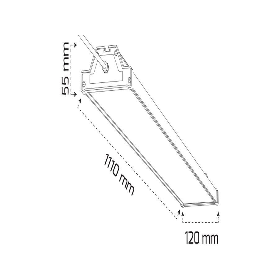 Goya Gy 4322-135 Ip65 135W 6500K Yüksek Tavan Armatür Gri