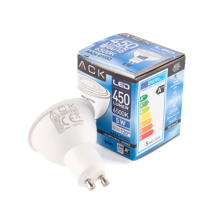 ACK 5W 220-240V Gu10 6500K Smd Lens Led Ampul AA24-01553