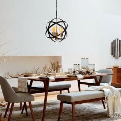 Aydinlatmadunyam Avize GoldBlack Gezegen-4843