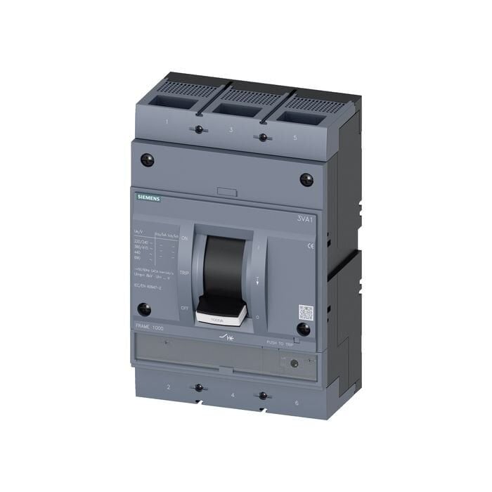 Siemens Sentron Serisi Kompakt Tip Starter Koruma Güç Şalteri;  3Va1; 800A; 55Ka; Manyetik Koruma; 3 Kutuplu 3VA1580-5MH32-0AA0
