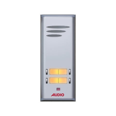 Audio 004849 E04 4lü Basic Serisi Çift Butonlu Zil Paneli