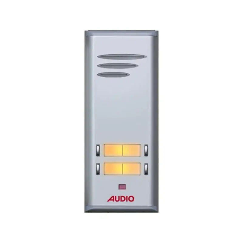 Audio 004849 E04 4lü Basic Serisi Çift Butonlu Zil Paneli