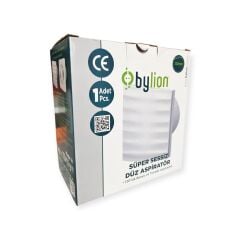 BYLION Asp-100D 100 Mm Düz Aspiratör Banyo-Tuvalet (Beyaz)