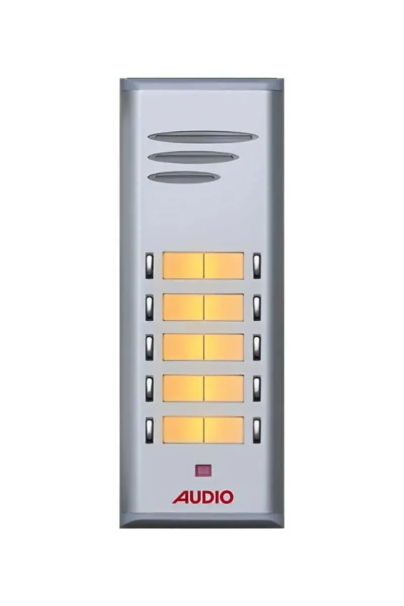 Audio 004849 E10 10lu Basic Serisi Çift Butonlu Zil Paneli