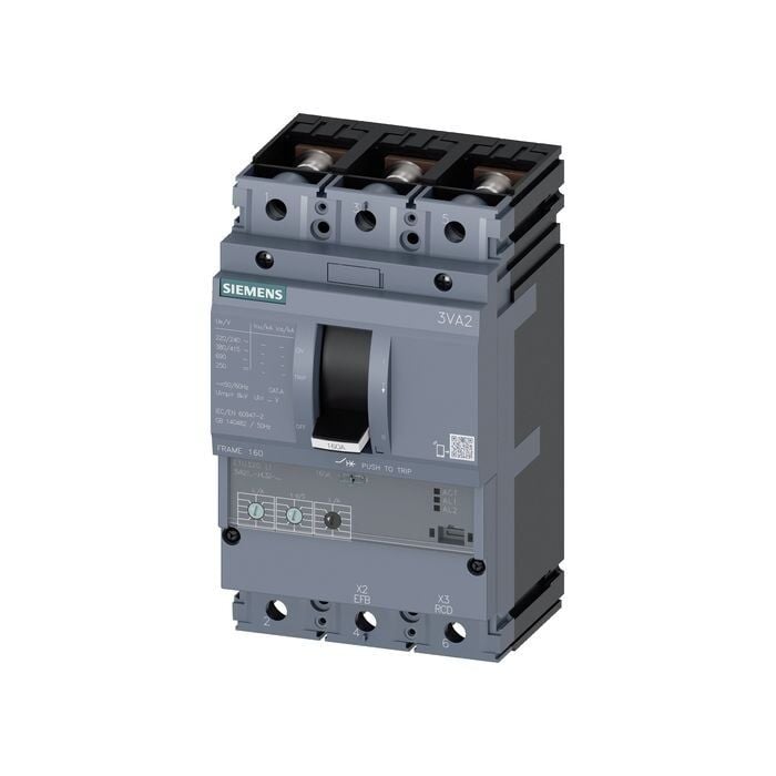 Siemens Sentron Serisi Kompakt Tip Güç Şalteri;3Va21,55Ka,100 A,Etu320, Li Korumali,3 Kutuplu 3VA2110-5HL32-0AA0
