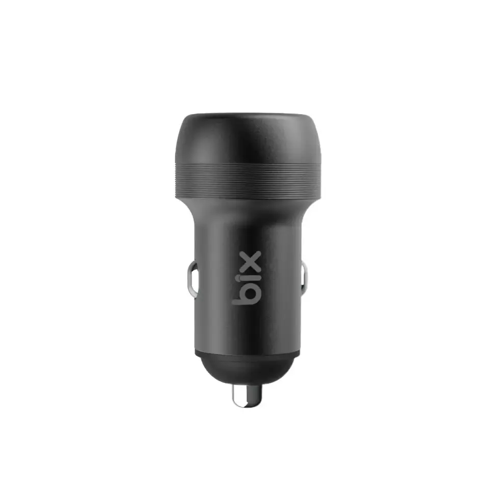 Bix 100W Type-C PD 65W ve USB-A QC 35W PPS Destekli Çift Çıkışlı Mini Araç içi Hızlı Şarj Cihazı