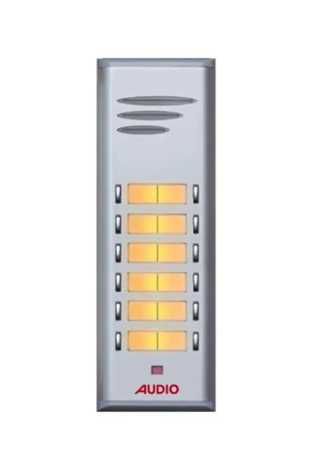 Audio 004849 E12 12li Basic Serisi Çift Butonlu Zil Paneli
