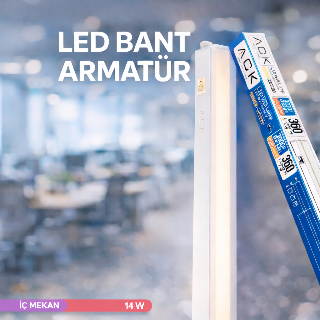 ACK 14W Merkür 6500K Led Bant Armatür AN10-01430