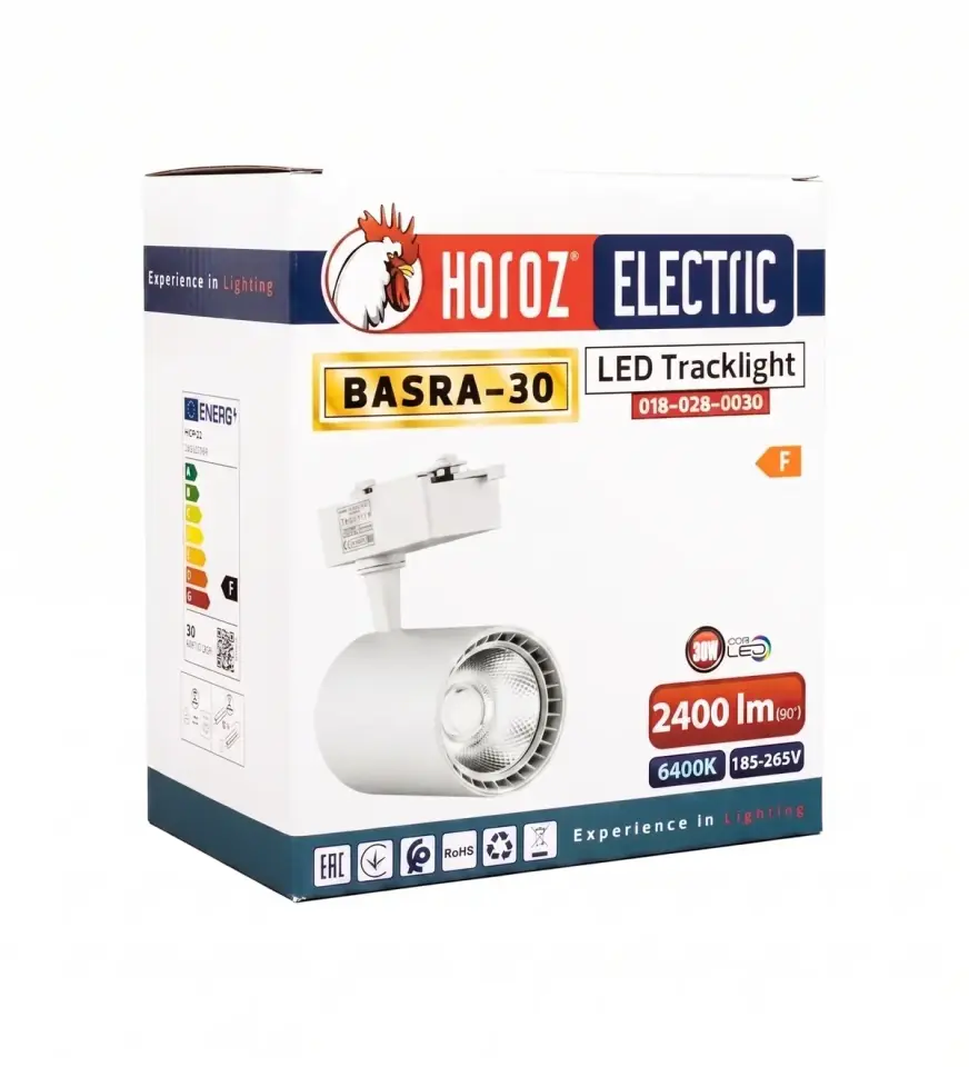 Horoz 30W Ray Spot Beyaz Kasa 6400K Basra-30 018-028-0030-0003