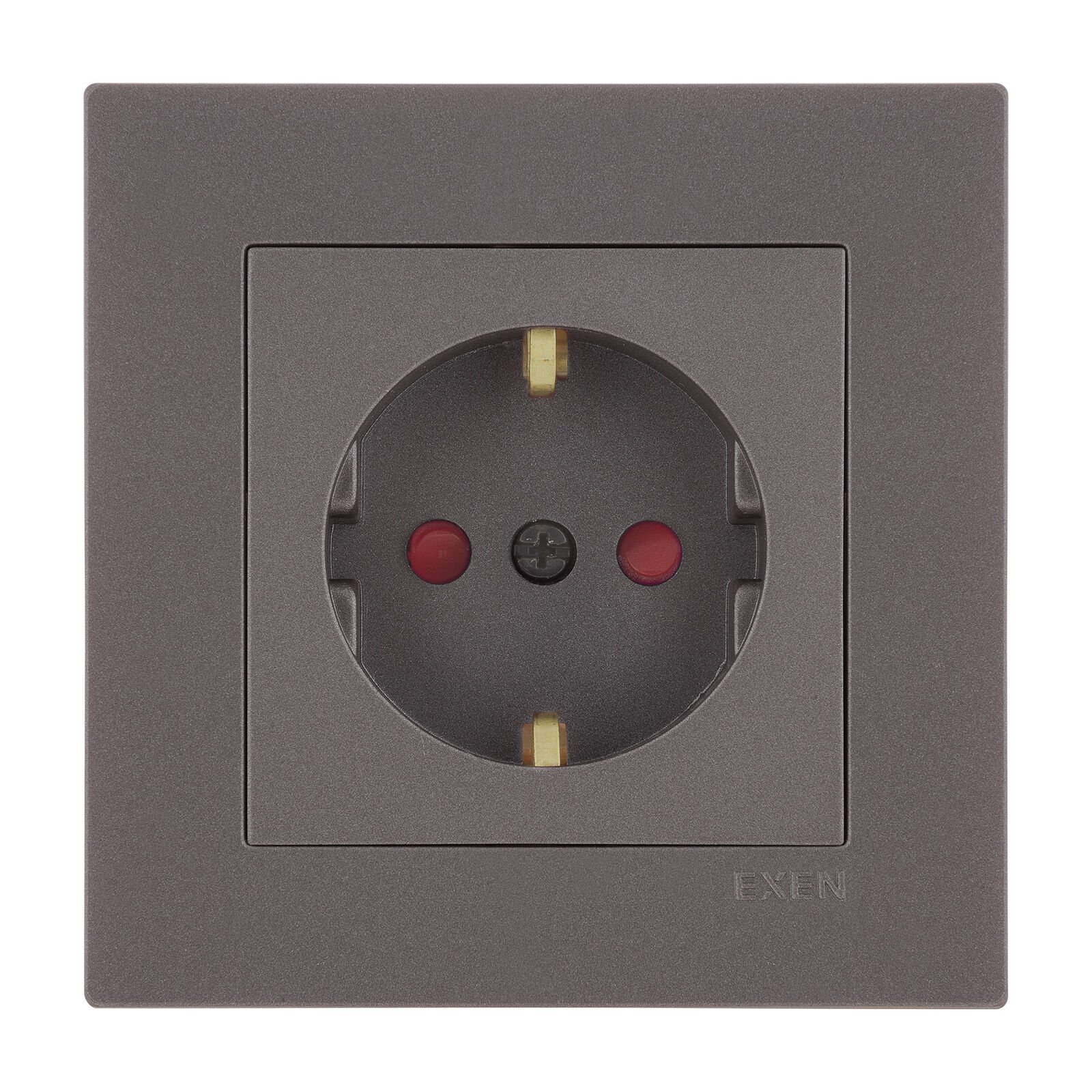 Exen Karell Mocha Çocuk Korumali Toprakli Priz Komple Takim