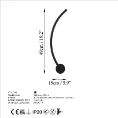 Aydinlatmadunyam Aplik Black Uyan-13597