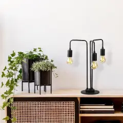 Aydinlatmadunyam Masa Lambasi Black Mum-3522