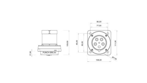 Bemis  5/63A. Makine Fişi IP44 BC1-4505-2114