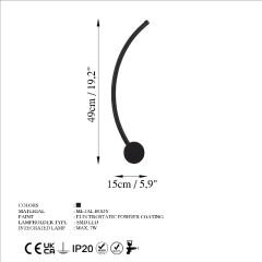 Aydinlatmadunyam Aplik Black Uyan-13597