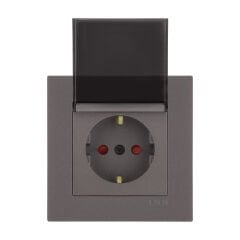 Exen Karell Mocha Kapakli Çocuk Korumali Toprakli Priz Komple Takim