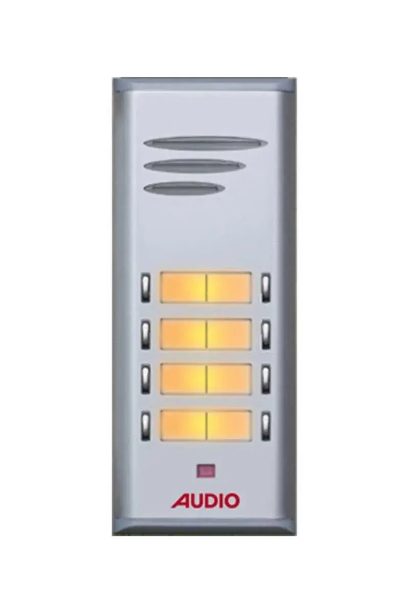 Audio 004849 E08 8li Basic Serisi Çift Butonlu Zil Paneli