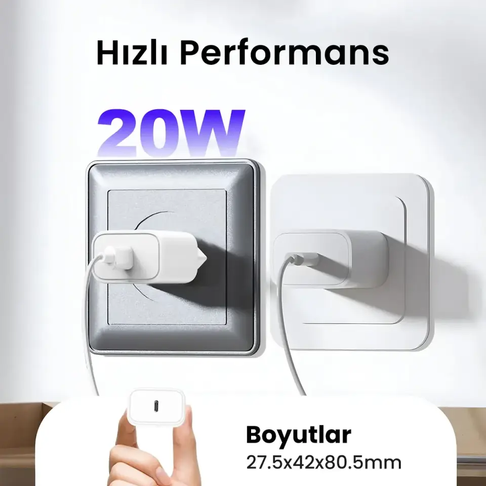 Bix 20W USB-C PD 3.0 Akım Korumalı Hızlı Şarj Adaptörü