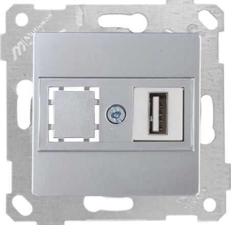 Mutlusan Rita Mek Tuş Data Prizi 1*Usb İnox - 2200 455 0182