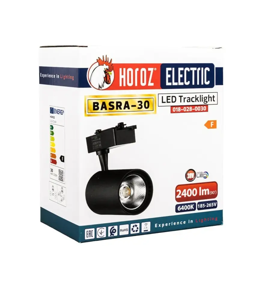 Horoz 30W Ray Spot Siyah 3000K Basra-30 018-028-0030